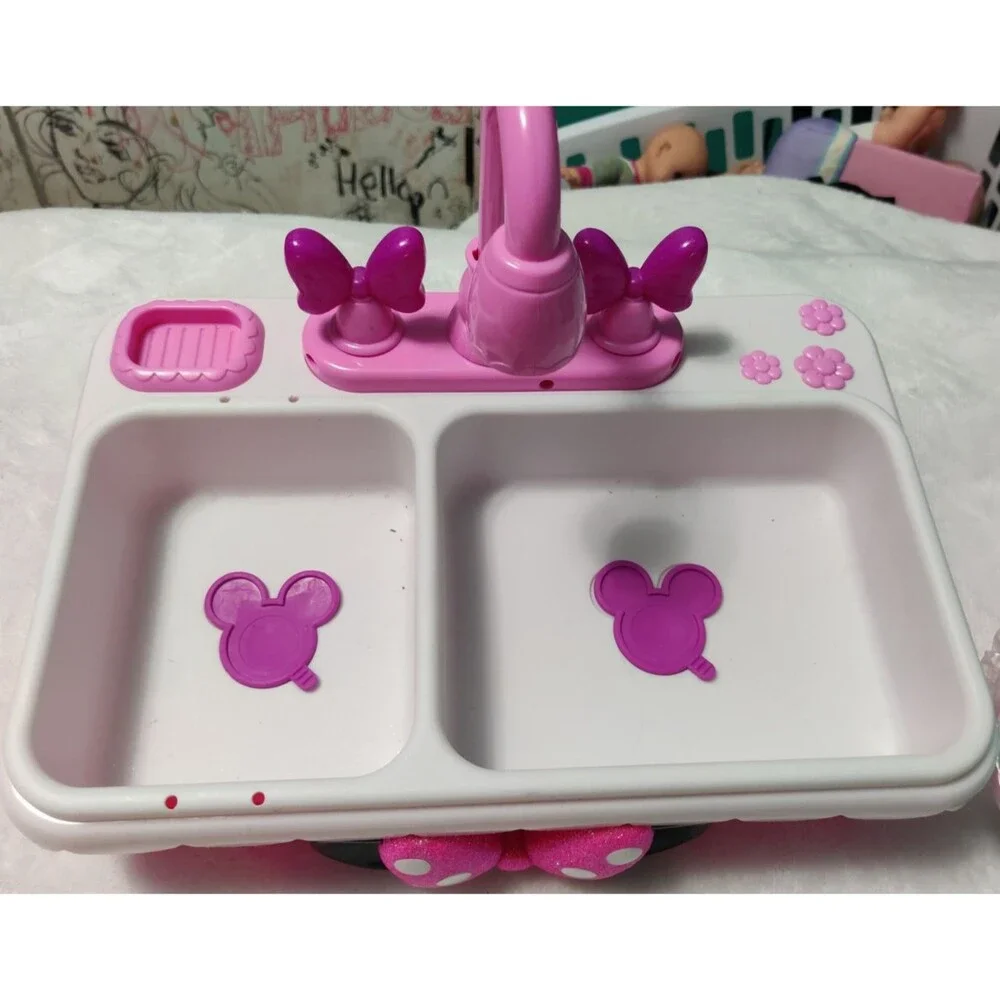 Minnie's Happy Helpers Magic Sink Set, Pretend Sink Strainer Plates Nonworking